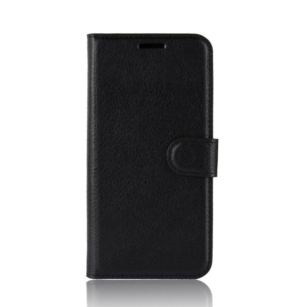 Huawei Mate 20 Lite Litchi Texture Leather Stand Wallet Case Black