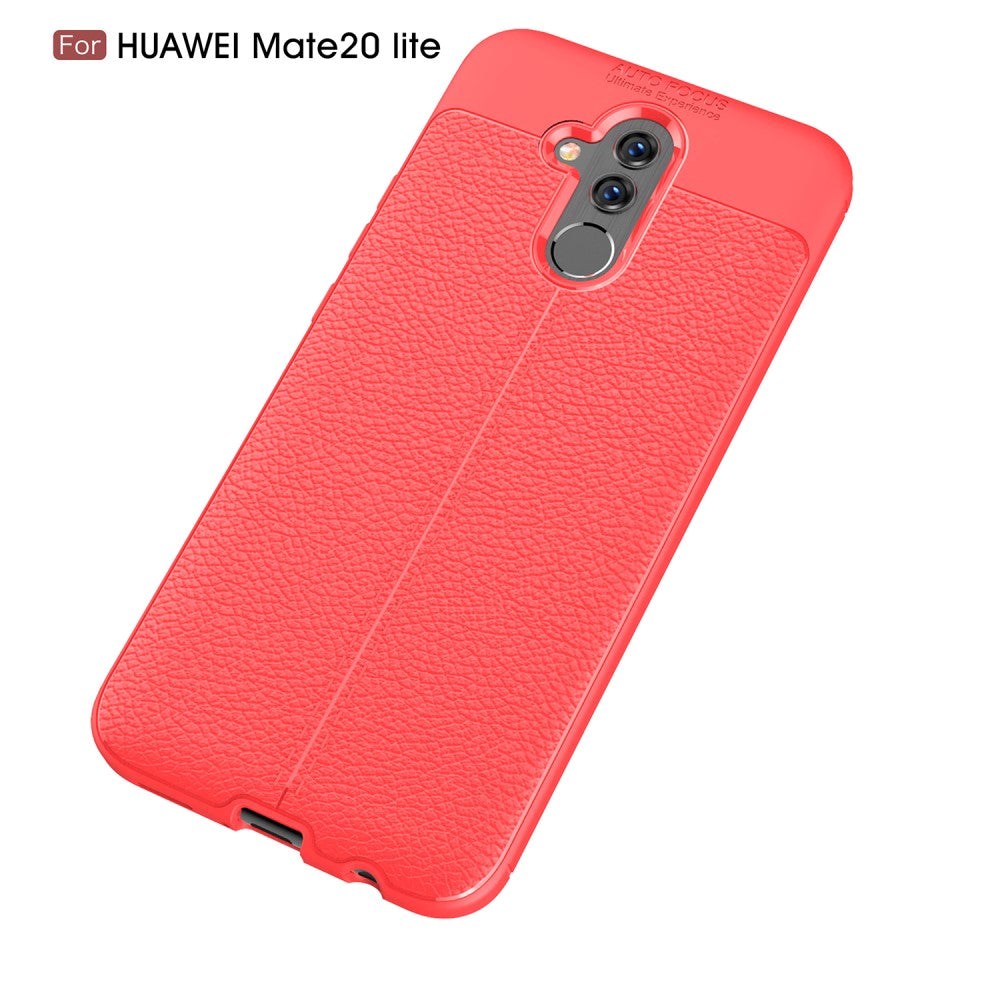 Huawei Mate 20 Lite Litchi Texture TPU Case Red