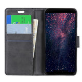 Huawei P30 Pro Matte Leather Wallet Case Black