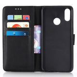 Huawei P Smart (2019) Leather Wallet Case Black