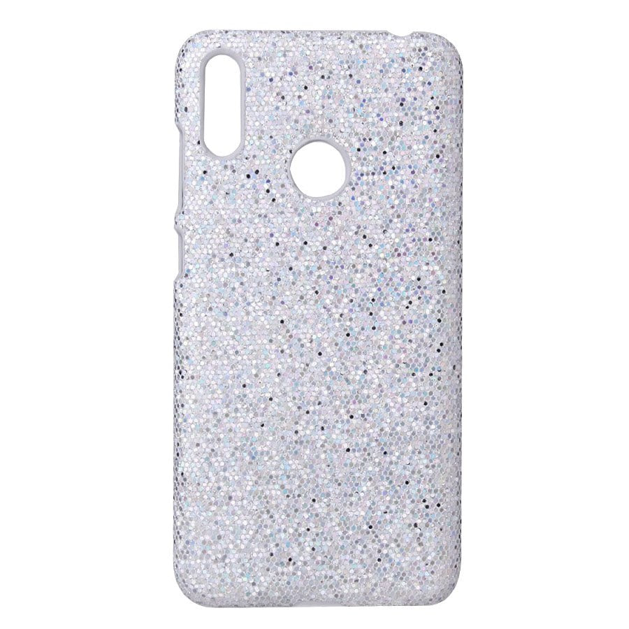 Huawei Y6 / Y6s (2019) Glittering Sequins Leather Case Silver