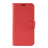 Huawei Y5 (2019) Litchi Leather Wallet Case - Red