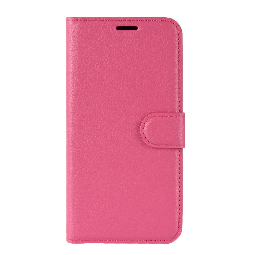 Huawei Y5 (2019) Litchi Leather Wallet Case - Pink