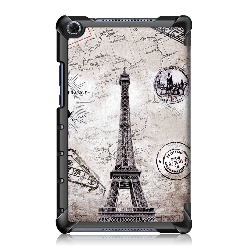 Huawei MediaPad M5 Lite 8 Leather Case w. Fold & stand function - Eiffel Tower