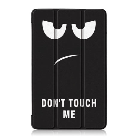 Huawei MediaPad M5 Lite 8 Leather Case w. Fold & Stand function - Angry Smiley "Don't Touch Me"