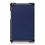 Huawei MediaPad M5 Lite 8 Tri-Fold Leather Case Dark Blue