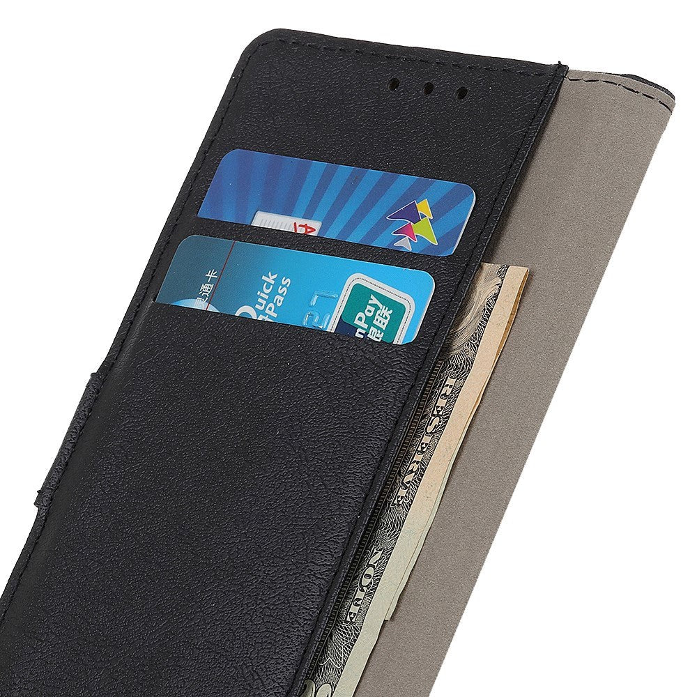 Huawei Mate 30 Lite Leather Wallet Case - Black