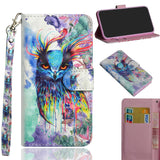 Huawei P40 Lite E Light Spot Leather Wallet Case & Strap - Colorful Bird