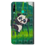 Huawei P40 Lite E Light Spot Leather Wallet Case & Strap - Panda