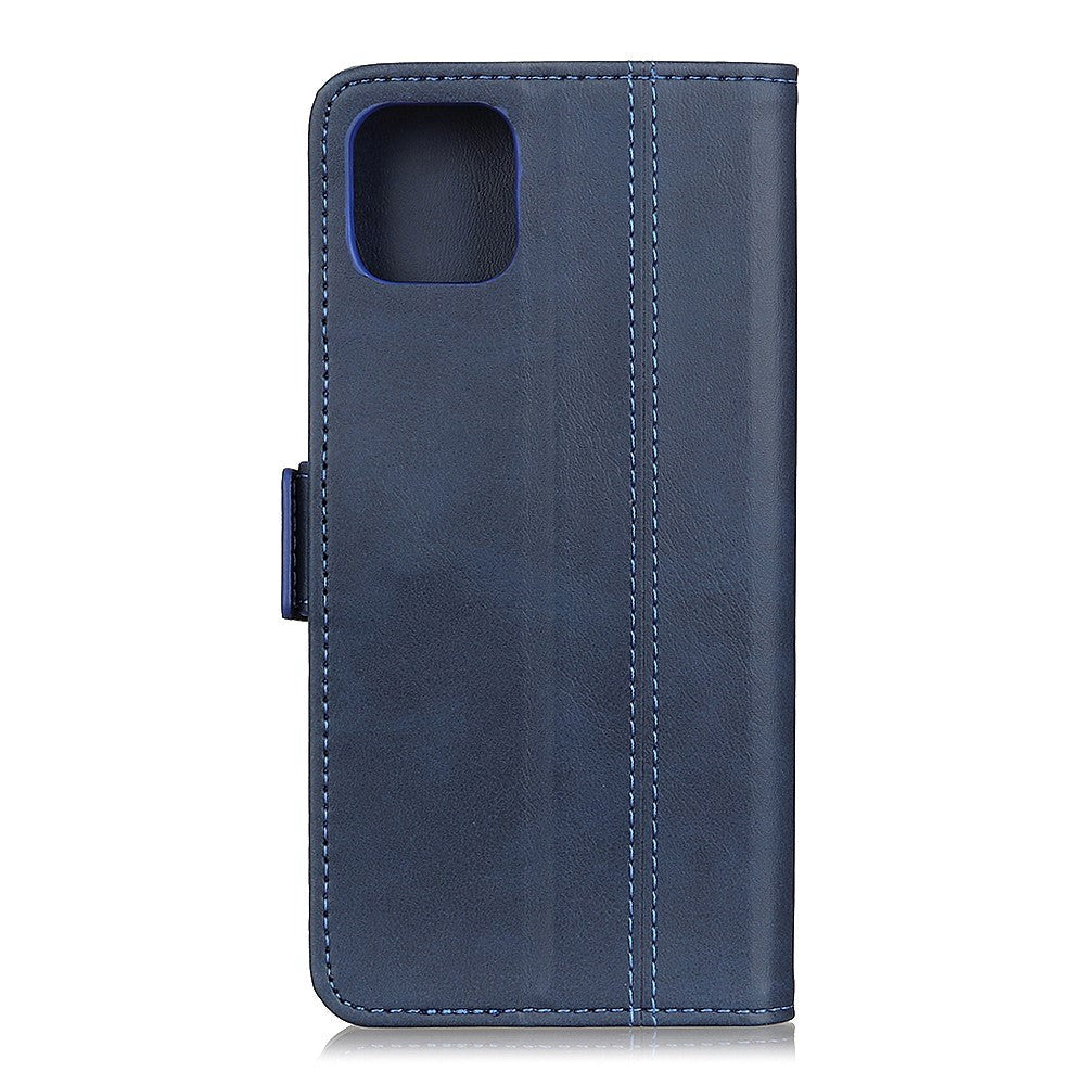 Huawei Y5p Retro Leather Wallet Case - Dark Blue