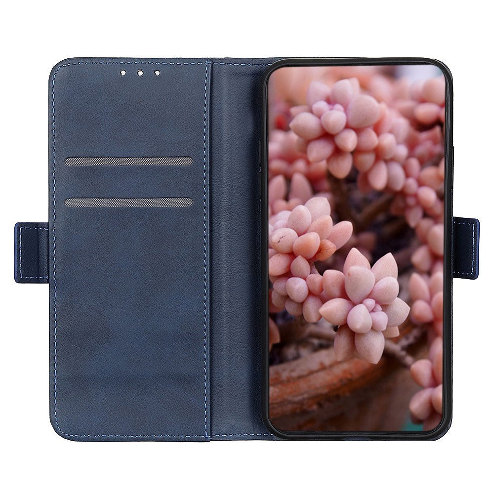 Huawei Y5p Retro Leather Wallet Case - Dark Blue