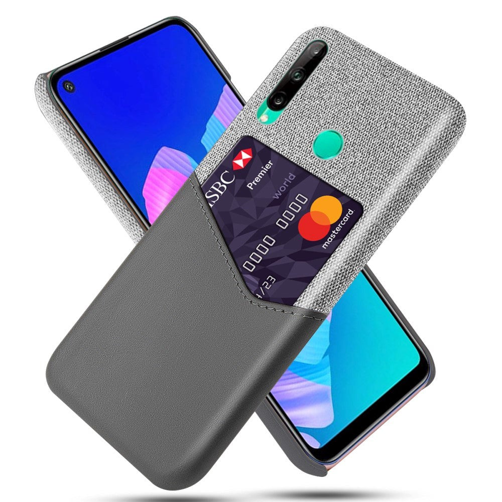 Huawei P40 Lite E Faux Leather Case w. Card holder - Grey