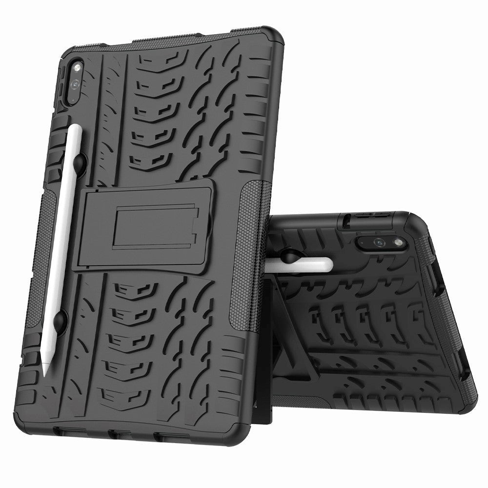 Huawei MatePad 10.4" Tire Track Case w. Pen Holder & Kickstand - Black