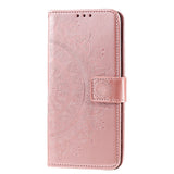 Huawei Honor 9X Lite Leather Wallet Case Mandala Pattern Rose Gold