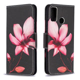 Huawei Honor 9X Lite Leather Wallet Case - Pink Flower