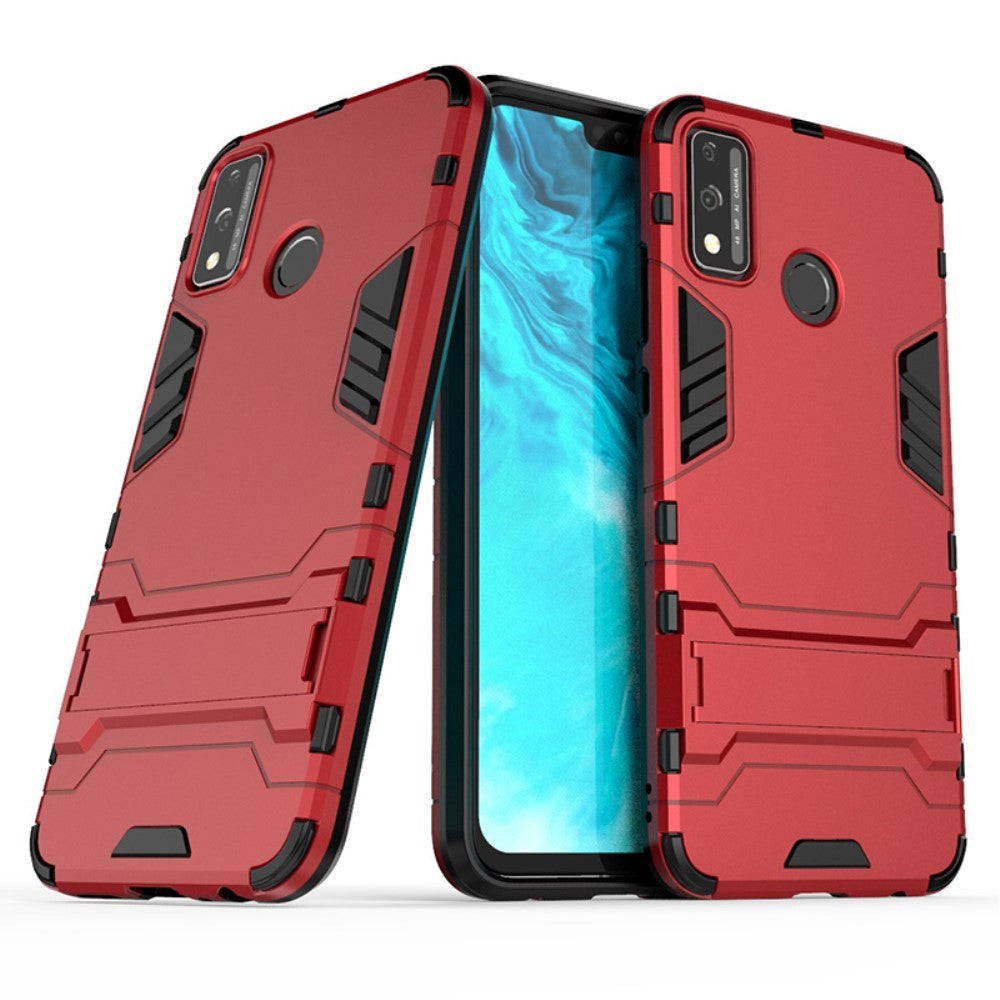 Huawei Honor 9X Tough Case w. Kickstand - Red