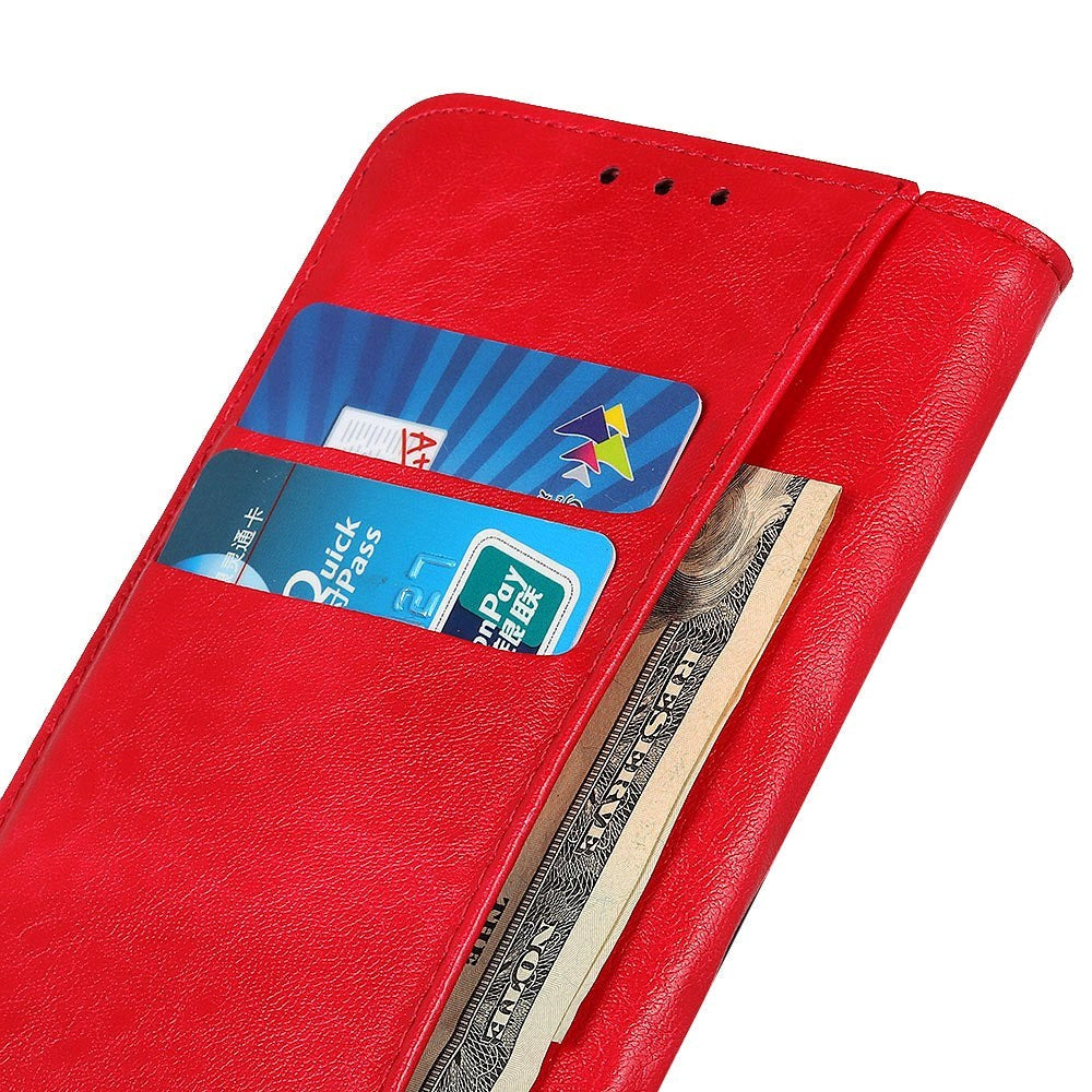 Huawei P Smart (2021) Modern Neutral Leather Wallet Case - Red