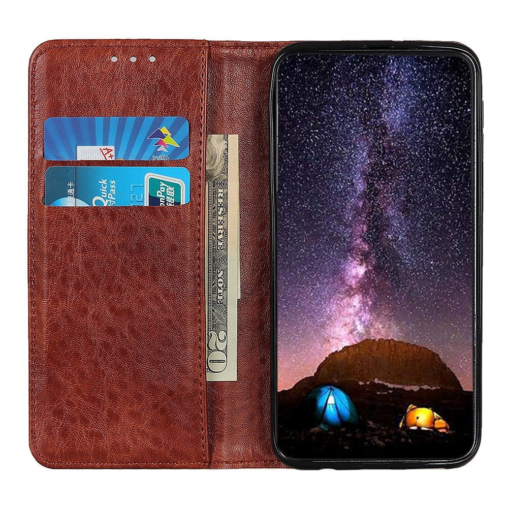 Huawei P Smart (2021) Modern Neutral Leather Wallet Case - Brown