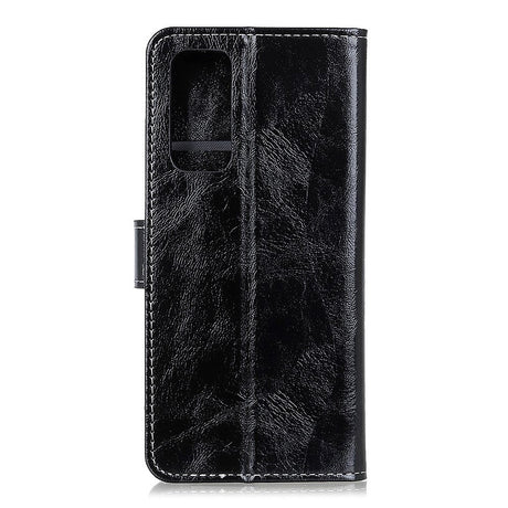 Huawei P Smart 2021 Shiny Leather Wallet Case - Black