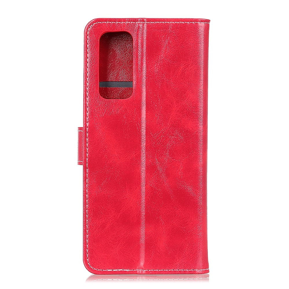 Huawei P Smart 2021 Shiny Leather Wallet Case - Red