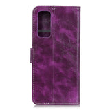 Huawei P Smart 2021 Shiny Leather Wallet Case - Purple