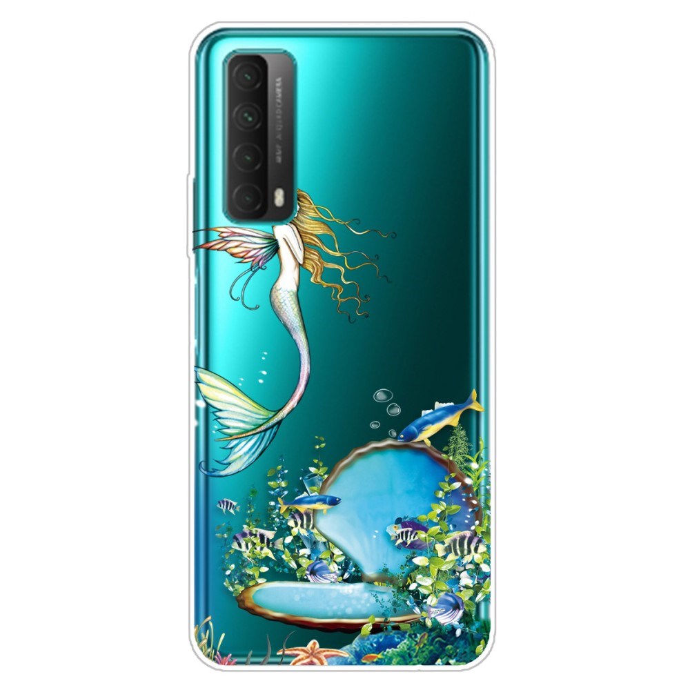 Huawei P Smart (2021) Transparent Plastic Case w. Mermaid