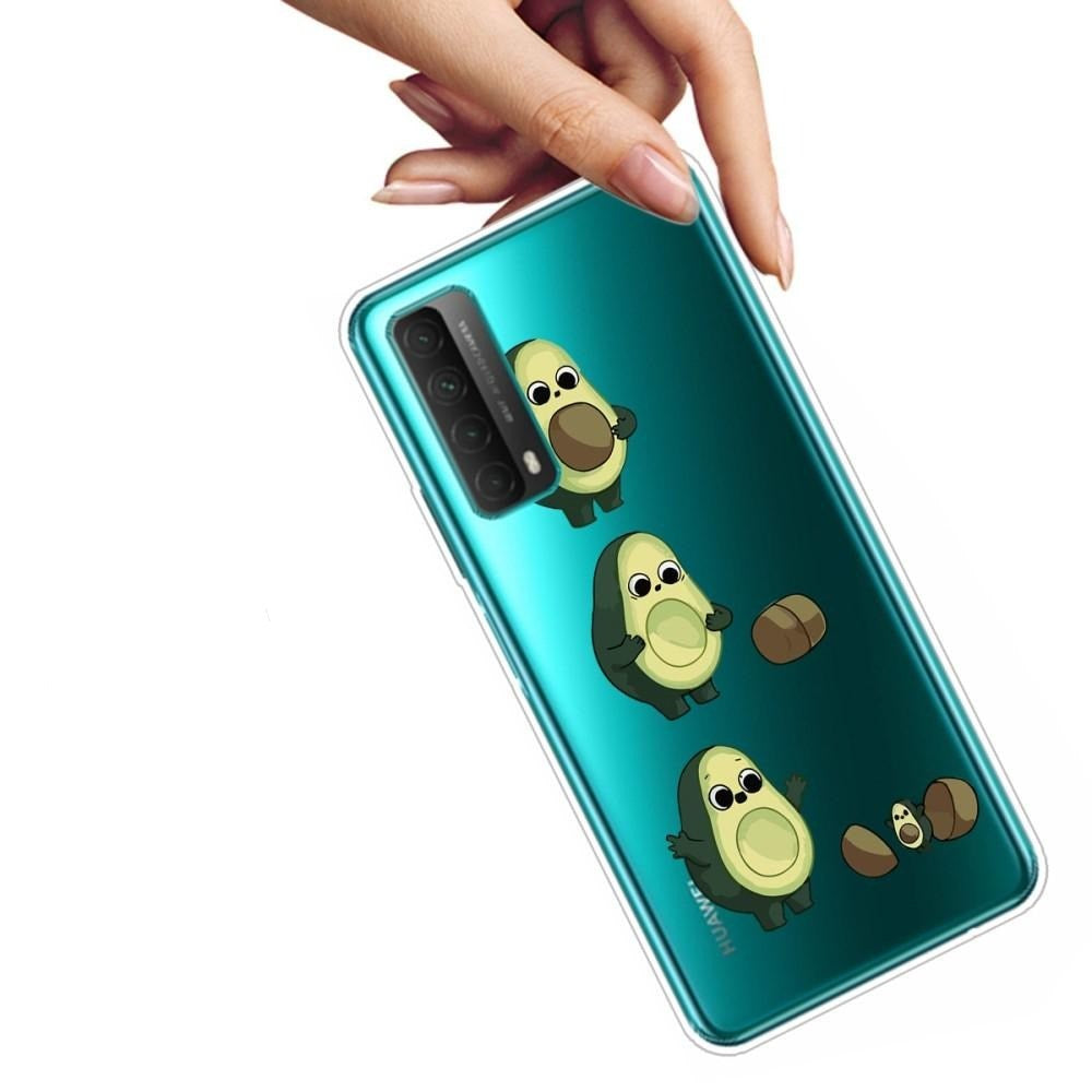 Huawei P Smart (2021) Transparent Plastic Case w. Avocado