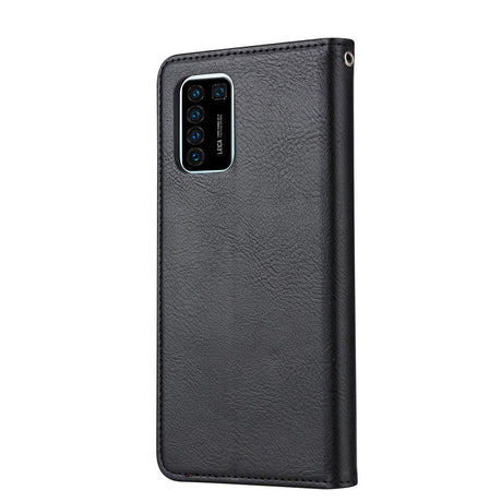 Huawei P Smart (2021) Leather Case w. Extra Card Pocket - Black