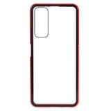 Huawei P Smart 2021 Magnetic Case w. Glass Front & Back - Red