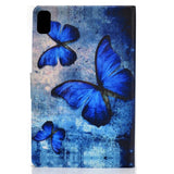 Huawei MatePad 10.4" Case w. Stand & Card Holder - Blue Butterflies