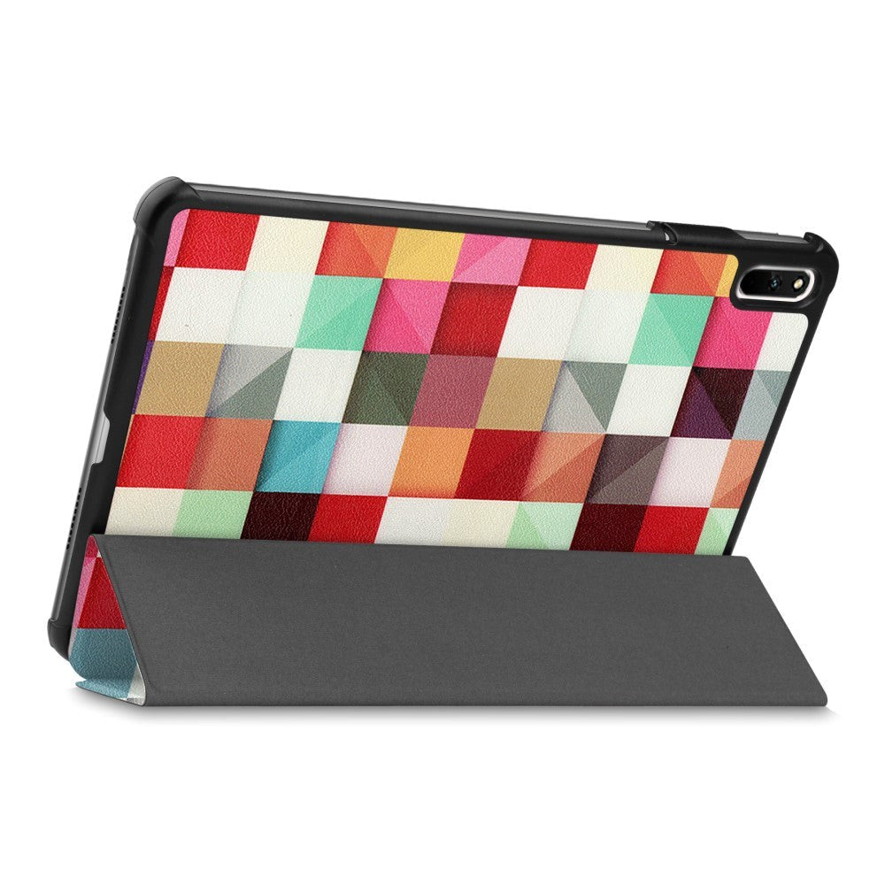 Huawei MatePad 11 Tri-Fold Flip Case w. Sleep Function - Colorful squares