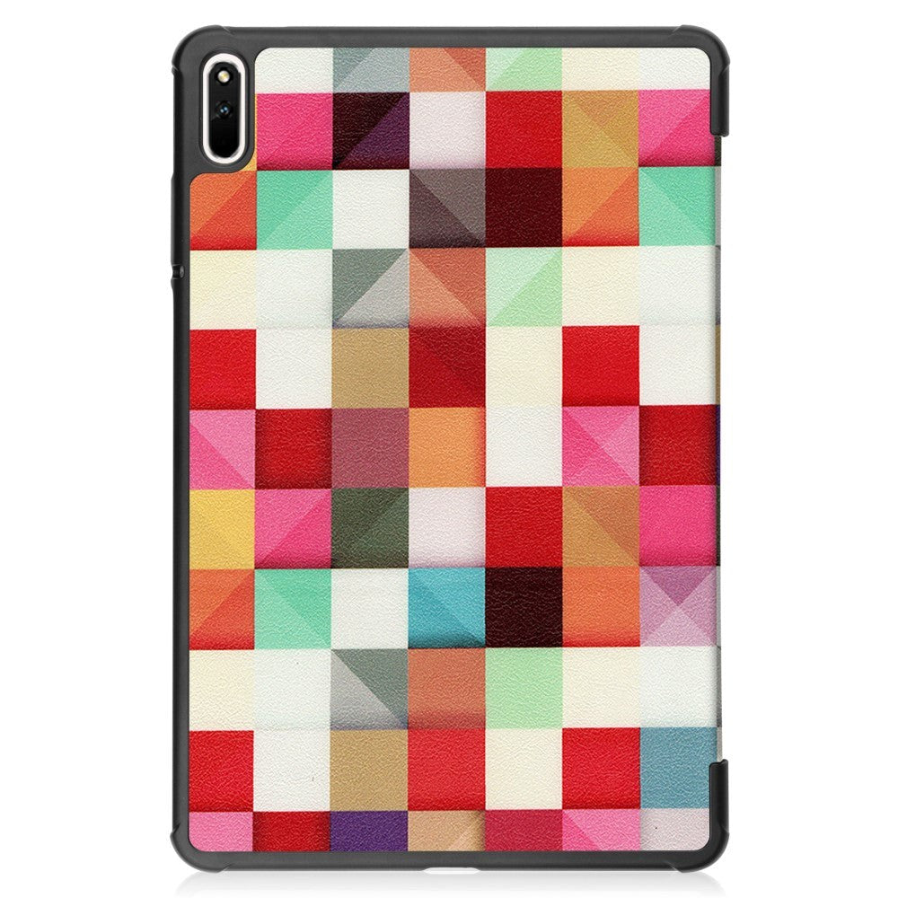 Huawei MatePad 11 Tri-Fold Flip Case w. Sleep Function - Colorful squares