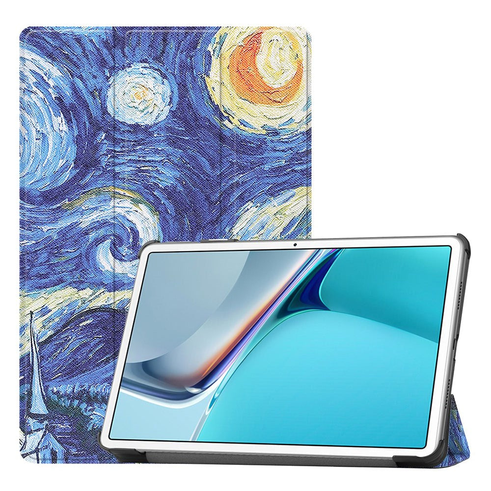 Huawei MatePad 11 Tri-fold Flip Case with Sleep Function - Oil painting