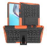 Huawei MatePad 11 Tough Case w. Tire Design & Stand Mode - Black & Orange