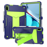 Huawei MatePad 11 Tough Case w. Kickstand & Pen Holder - Dark Blue & Green