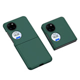 Huawei P50 Pocket Hard Plastic Case with Rubber Coated Surface - Green