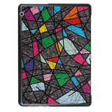 Huawei MediaPad T3 10 9.6" Case - Tri-Fold Leather Case "Crazy Patterns" Grey