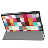 Huawei MediaPad T3 10 9.6" Case - Tri-Fold Leather Case "Colorful Squares" Multicolor