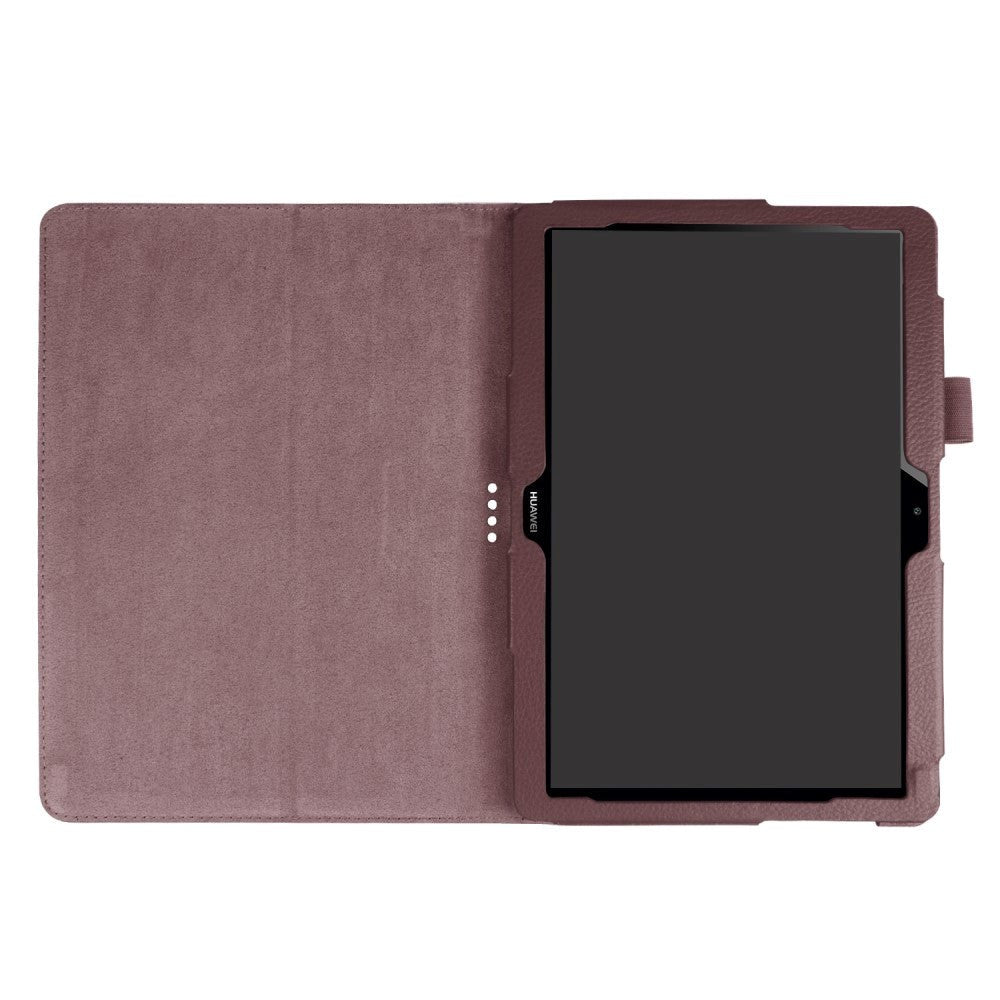 Huawei MediaPad T3 10 9.6" Leather Case w. Flip Stand Brown
