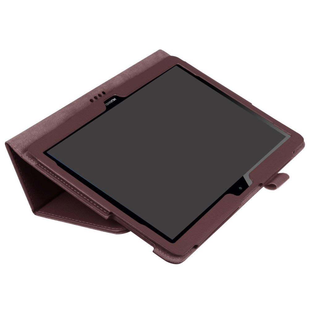Huawei MediaPad T3 10 9.6" Leather Case w. Flip Stand Brown