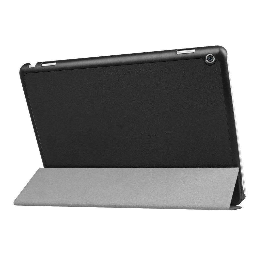 Huawei MediaPad M3 Lite 10 Case - Tri-Fold Leather Case Black