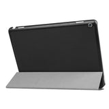 Huawei MediaPad M3 Lite 10 Case - Tri-Fold Leather Case Black