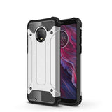 Motorola Moto G6 TPU + Plastic Hybrid Tough Case Silver