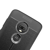 Motorola Moto G7 / G7 Plus Litchi Grain Flexible Plastic Case Black