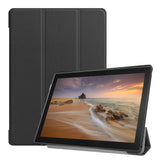 Lenovo Tab E10 Leather Case w. Tri-fold Stand - Black