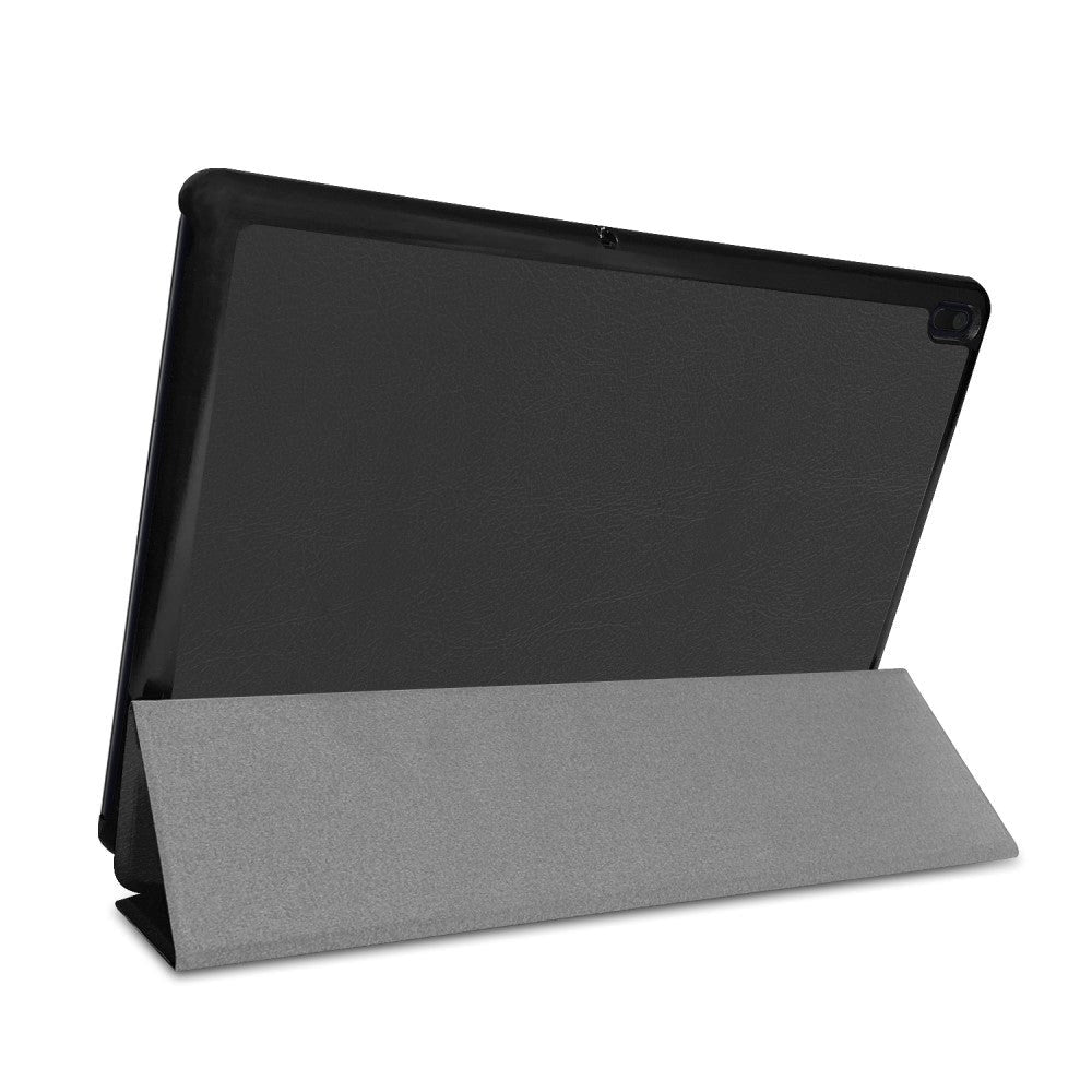 Lenovo Tab E10 Leather Case w. Tri-fold Stand - Black