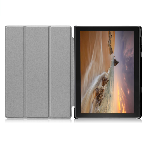 Lenovo Tab E10 Leather Case w. Tri-fold Stand - White