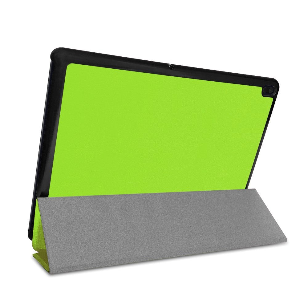 Lenovo Tab E10 Leather Case w. Tri-fold Stand - Green