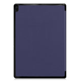 Lenovo Tab E10 Leather Case w. Tri-fold Stand - Dark Blue