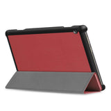 Lenovo Tab M10 HD 10.1" (TB-X505F) / FHD 10.1" (TB-X605) Case - Tri-fold Leather Case - Bordeaux Red